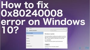 How to fix 0x80240008 error on windows