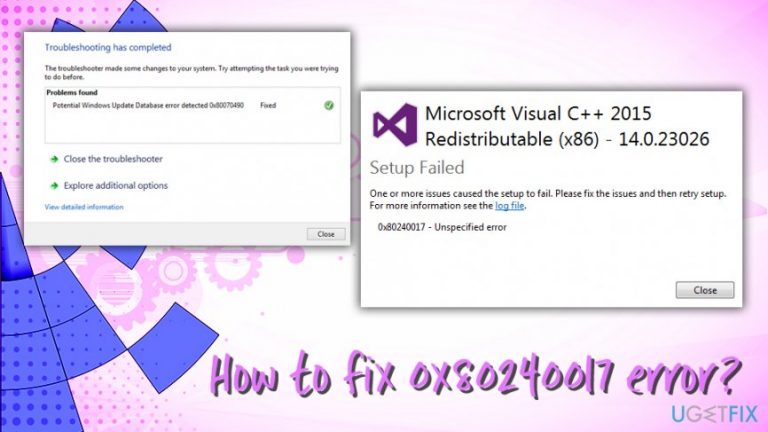 How to fix 0x80240017 error?