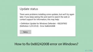 How to fix 0x8024200b error on windows copy