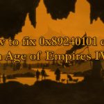 How to fix 0x89240101 error in age of empires iv