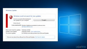 How to fix 0x8e5e03fb error in windows