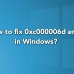How to fix 0xc000006d error in windows