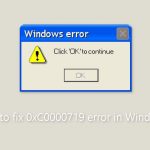 How to fix 0xc0000719 error in windows
