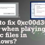 How to fix 0xc00d36c4 error when playing music files in windows