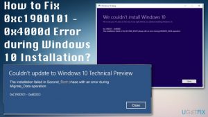 How to fix 0xc1900101 0x4000d error during windows 10 installation
