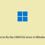 How to fix 0xc1900102 error in windows copy