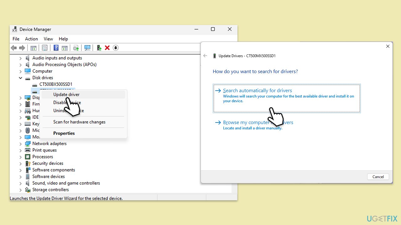 How to fix 0xc1900102 error in windows update disk drivers