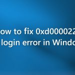How to fix 0xd0000225 pin login error in windows