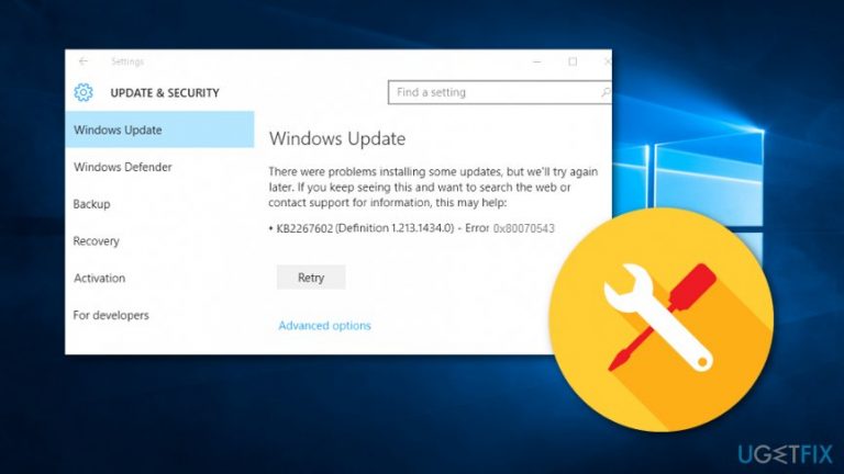 How to Fix Windows Update Error 0x80070543?