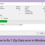 How to fix 7 zip data error in windows copy