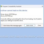 How to fix a driver cant load on this device error in windows