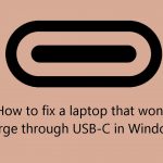 How to fix a laptop that wont charge through usb c in windows