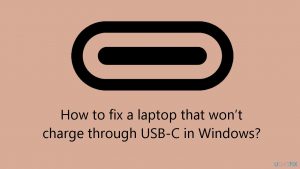 How to fix a laptop that wont charge through usb c in windows