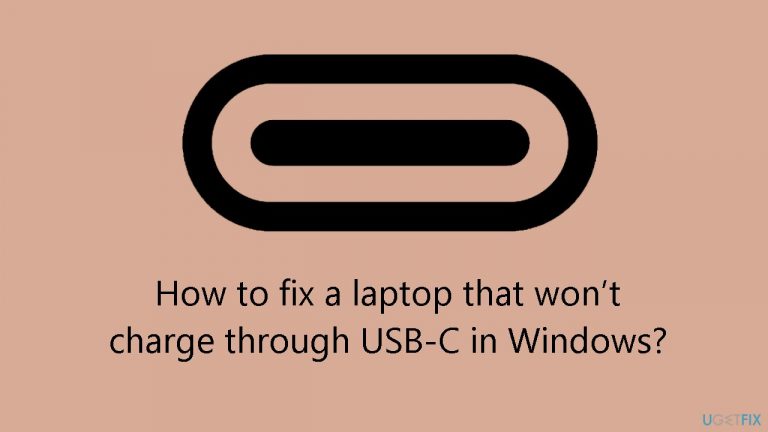 How to fix a laptop that won’t charge through USB-C in Windows?