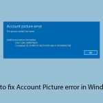 How to fix account picture error in windows copy