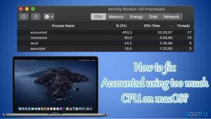 How to fix accountsd using too much cpu on macos