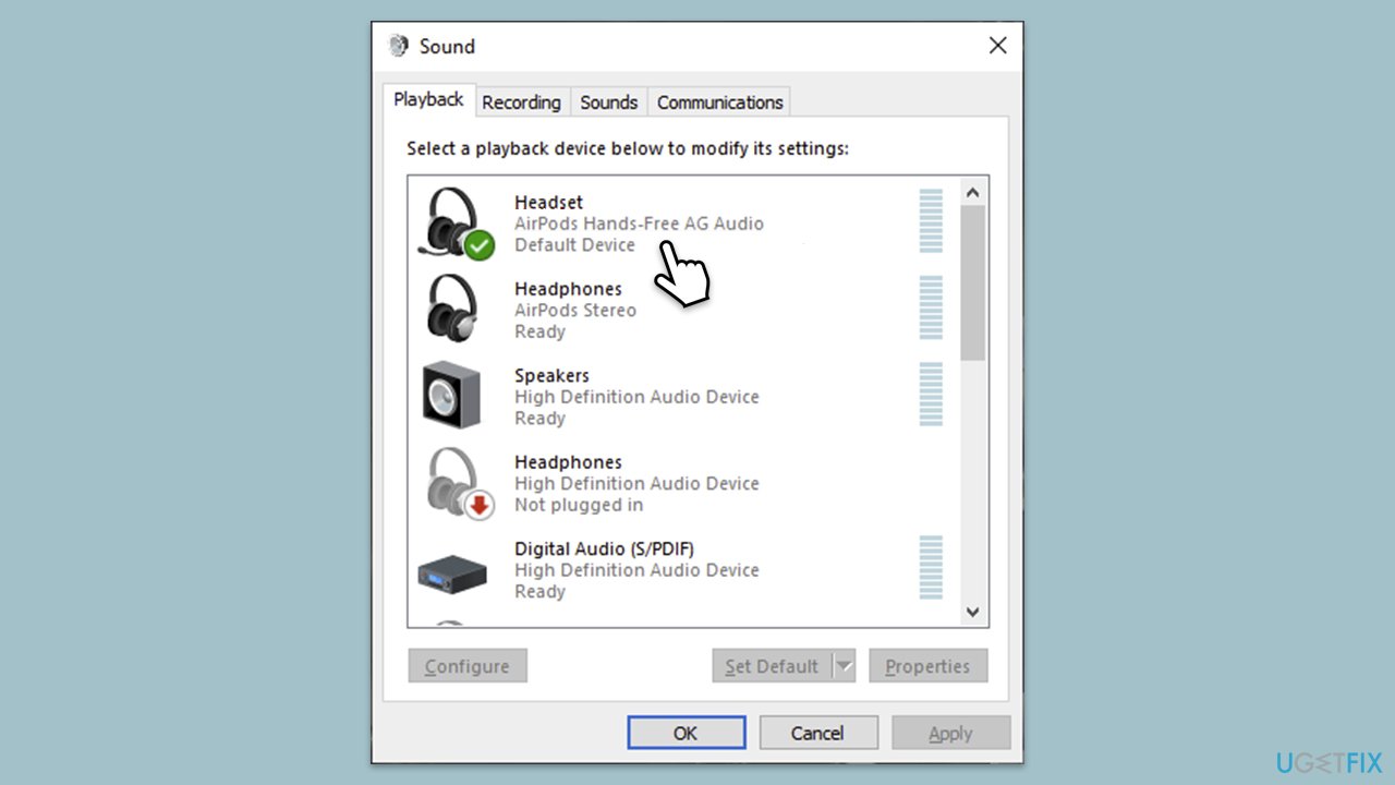 How to fix airpods connected but theres no sound on windows set airpods as default copy How to fix airpods connected but theres no sound on windows set airpods as default copy