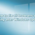 How to fix all browsers are lagging after windows update