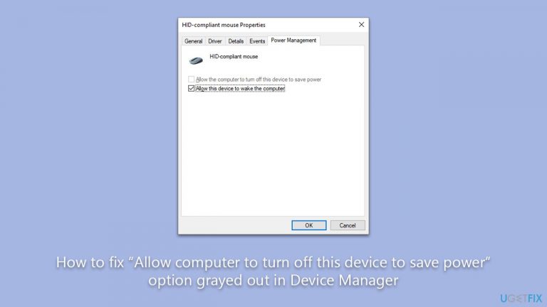 [Fix] Allow computer to turn off this device to save power option grayed out in Device Manager