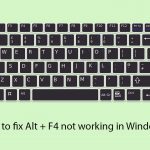How to fix altf4 not working in windows copy