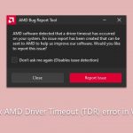 How to fix amd driver timeout tdr error in windows