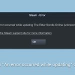 How to fix an error occurred while updating on steam