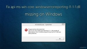 How to fix api ms win core windowserrorreporting l1 1 1 dll is missing on windows