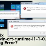How to fix api ms win crt runtime l1 1 0 dll is missing error