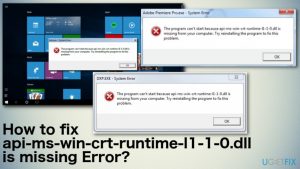 How to fix api ms win crt runtime l1 1 0 dll is missing error