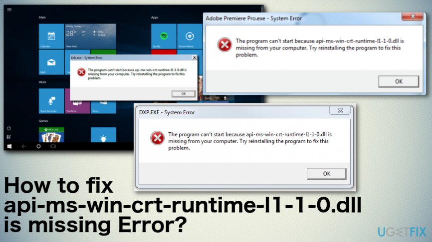 Ways to fix api-ms-win-crt-runtime-l1-1-0.dll error