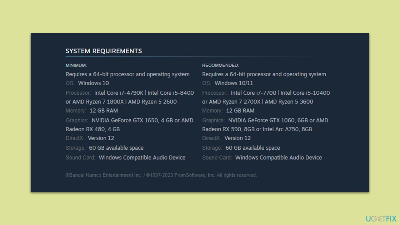 Check system requirements