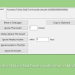 How to fix assertion failed bad event handle error in modern warfare