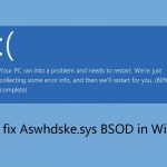 How to fix aswhdske sys bsod in windows