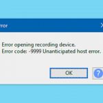 How to fix audacity error code 9999 in windows