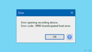 How to fix audacity error code 9999 in windows