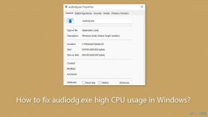 How to fix audiodg exe high cpu usage in windows