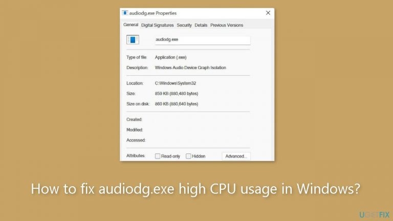 How to fix audiodg.exe high CPU usage in Windows?