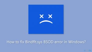 How to fix Bindflt.sys BSOD error in Windows?