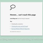 How to fix bing search not working in microsoft edge