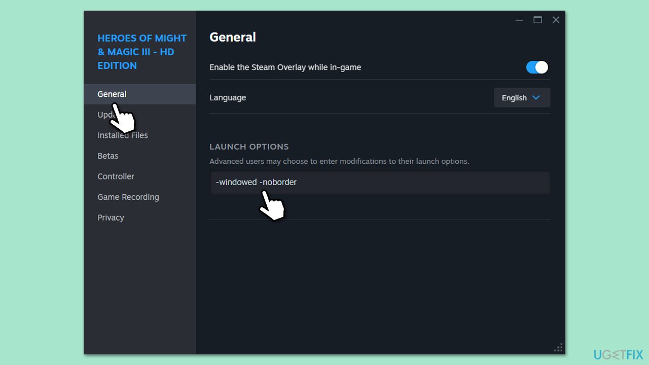 How to fix black screen on game launch on windows start in borderless mode