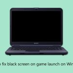 How to fix black screen on game launch on windows