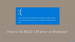 How to fix bsod 139 error in windows
