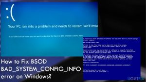 How to fix bsod bad system config info error