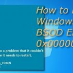 How to fix bsod error
