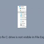 How to fix c drive is not visible in file explorer copy