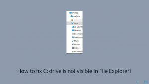 How to fix c drive is not visible in file explorer copy