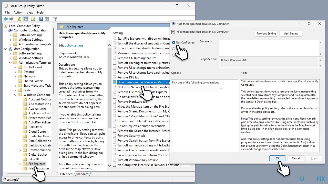 How to fix c drive is not visible in file explorer use group policy copy How to fix c drive is not visible in file explorer use group policy copy