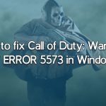 How to fix call of duty warzone dev error 5573 in windows
