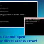 How to fix cannot open volume for direct access error