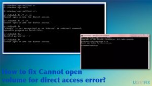 How to fix cannot open volume for direct access error